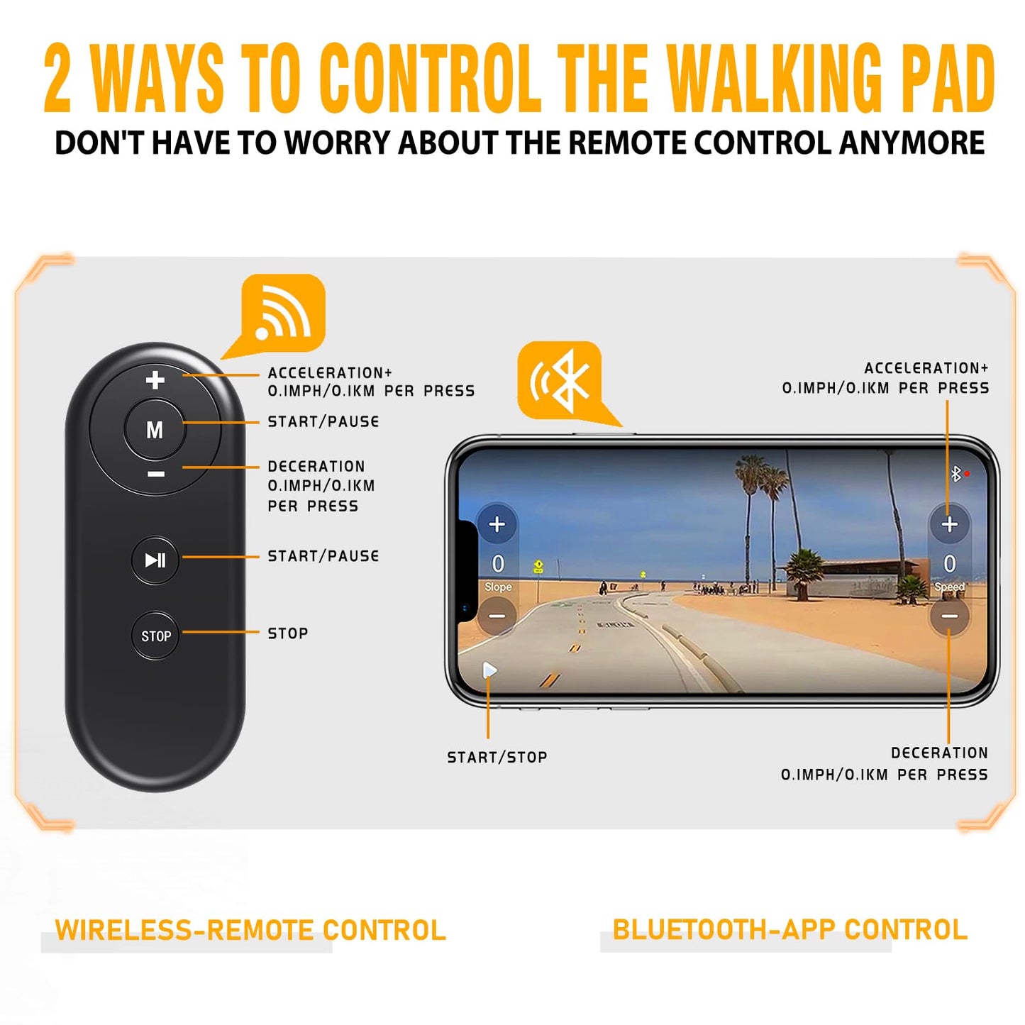FYSIQ Laufband für Zuhause, Bluetooth Walking Pad, Laufband mit Steigung - und Kostenloser App (Tragfähigkeit von 110kg, 1-6km/h)
