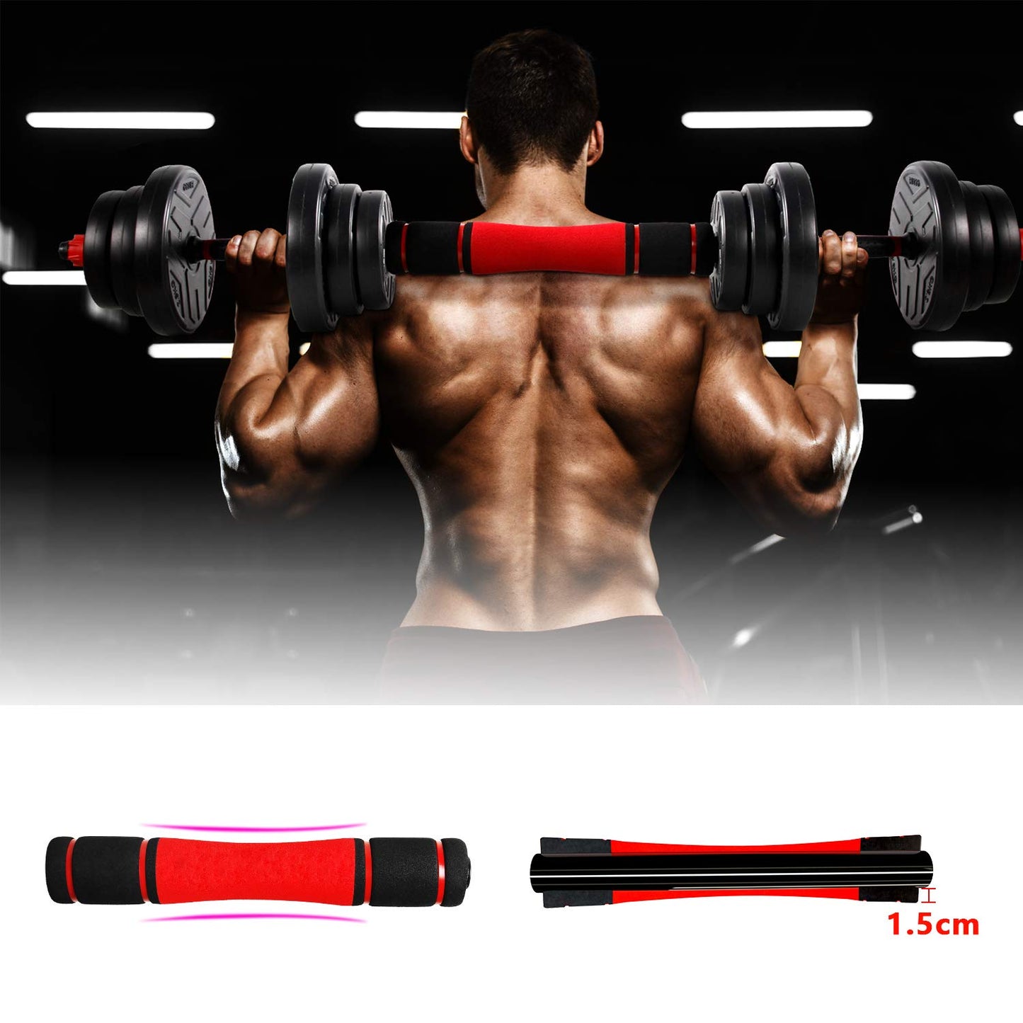 CCLIFE Hanteln Set 2er Kurzhanteln Langhanteln verstellbar 20 30 40kg Hantelset professionell Dumbbell mit Verbindungsstahlrohr Gewichten