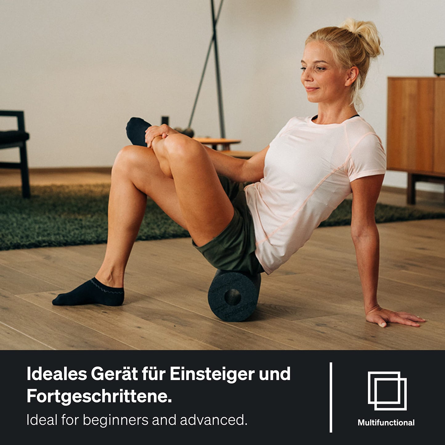 BLACKROLL® STANDARD Faszienrolle (30 x 15 cm), Fitness-Rolle zur Selbstmassage, mittlere Härte, Made in Germany