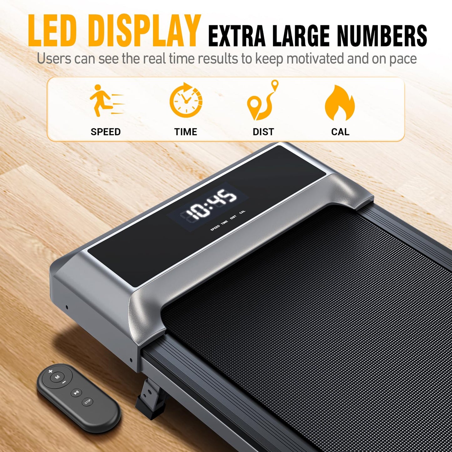 FYSIQ Laufband für Zuhause, Bluetooth Walking Pad, Laufband mit Steigung - und Kostenloser App (Tragfähigkeit von 110kg, 1-6km/h)